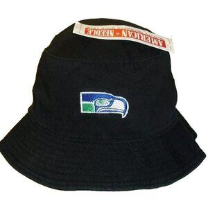 Seattle Seahawks Vintage 90s Mens Sz. Large/XL Black Color Bucket hat cap New